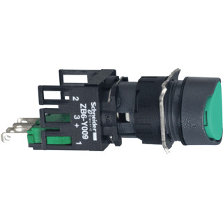Schneider Electric drukknop groen.1no+1nc