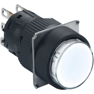 Schneider Electric drukknop rond wit no