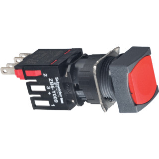 Schneider Electric drukknop rood.1no+1nc