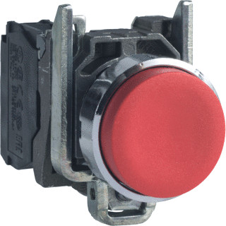 Schneider Electric drukknop rood metaal 1NC verhoogd