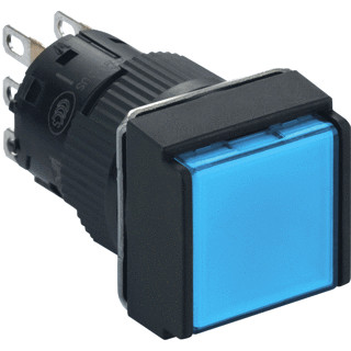 Schneider Electric drukknop vierkant blauw no NC