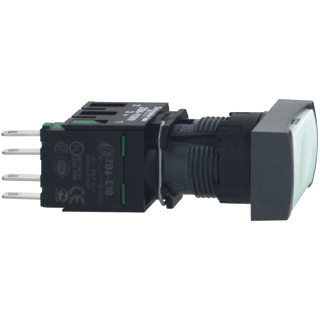 Schneider Electric drukknop wit.1no