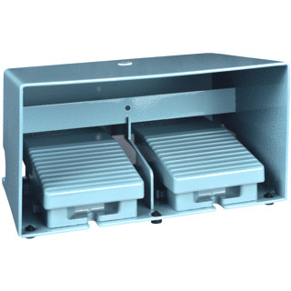 Schneider Electric dubbelle pedaalschakelaar blauw