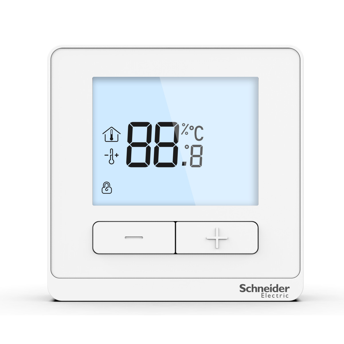 Schneider Electric EasyLogic Living Space Sensors Temperatuursensor, easylogic, LCD-display, drukknop, wit