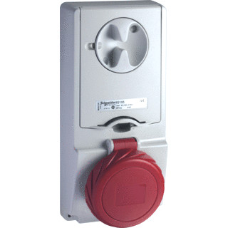 Schneider Electric cee inbouwcont.doos vergrendelbaar 32a