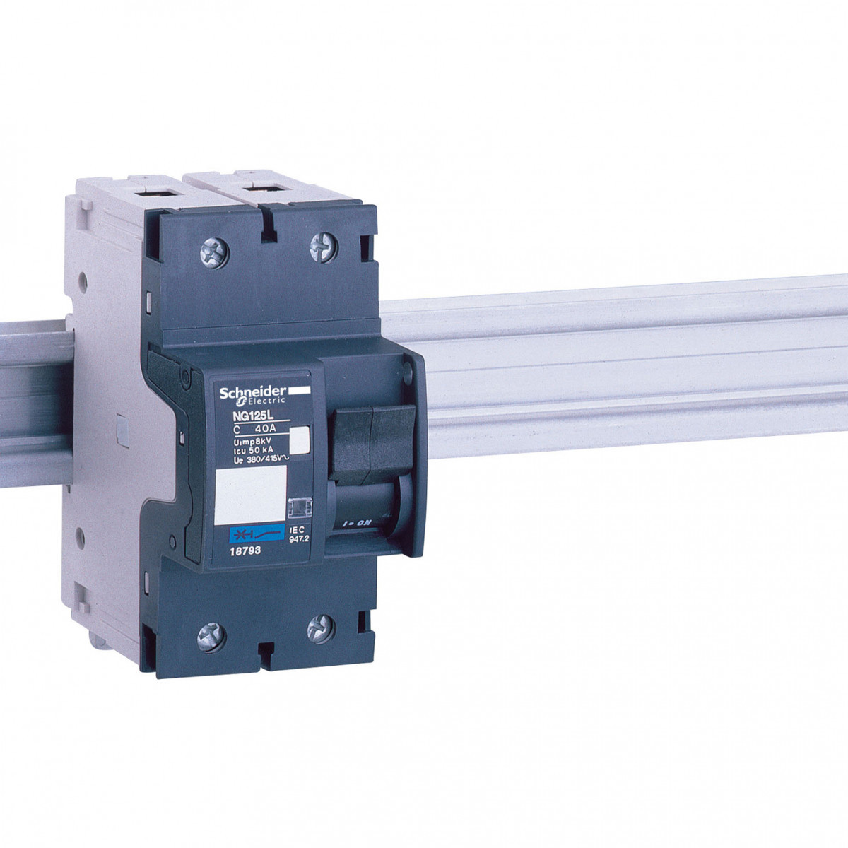 Schneider Electric acti 9 installatieautomaat B karakteristiek 40a 2P 2 beveiligd incl nul 3te