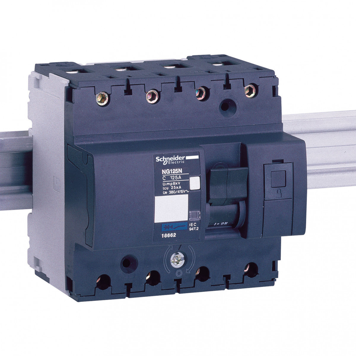 Schneider Electric acti 9 installatieautomaat B karakteristiek 10a 4P 4 beveiligd incl nul 6te