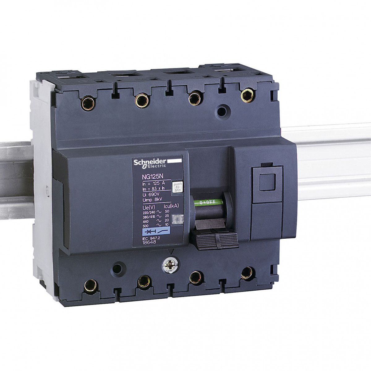 Schneider Electric acti 9 installatieautomaat C karakteristiek 125a 4P 3 beveiligd 6te