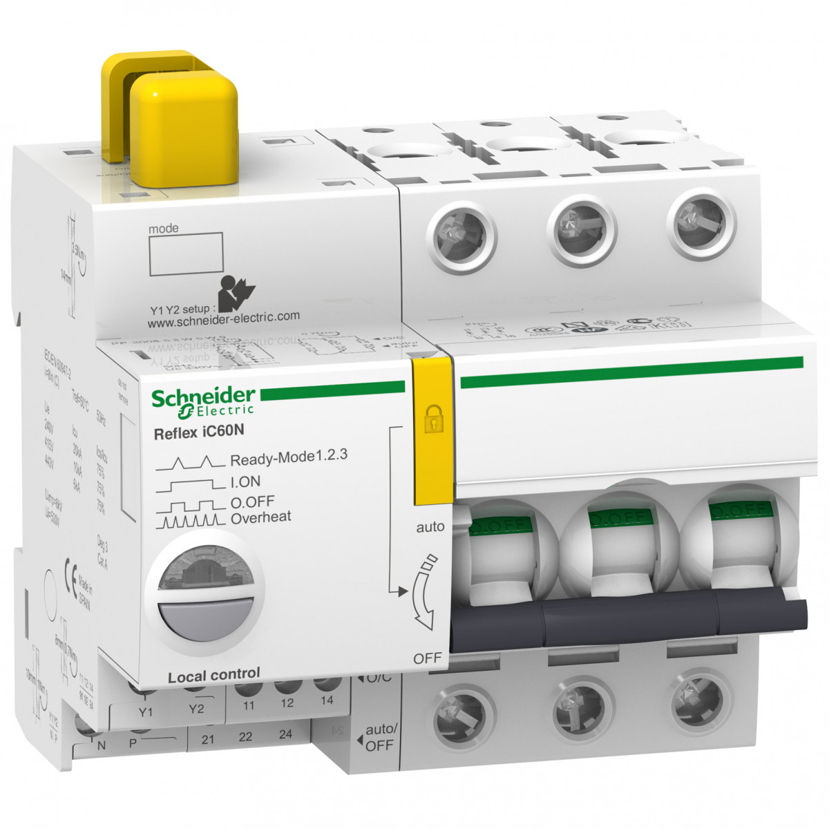 Schneider Electric reflex ic60n ti24 10 A 3P D mcb+contro