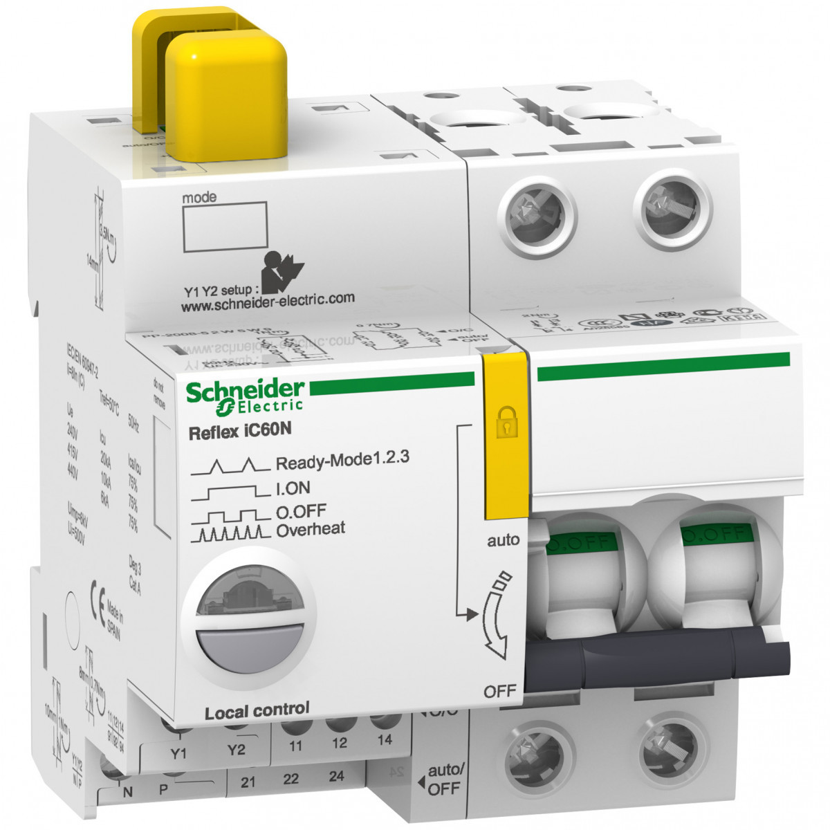 Schneider Electric reflex ic60n ti24 16 A 2P D mcb+control