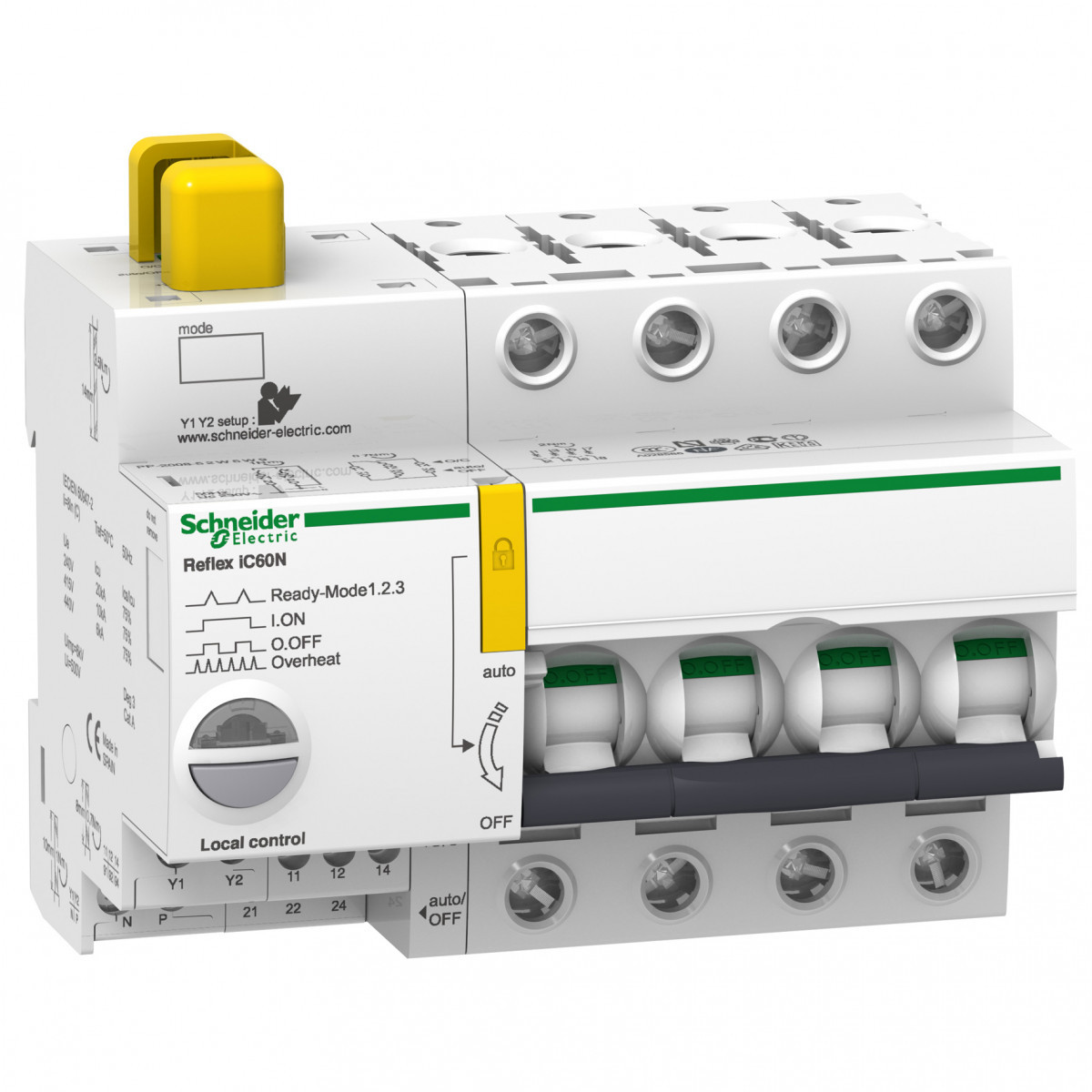Schneider Electric reflex ic60n ti24 16 A 4P C mcb+control