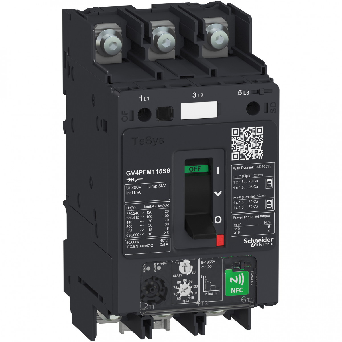 Schneider Electric T-M bev.tuim.65-115a 37-55KW 400V 50ka