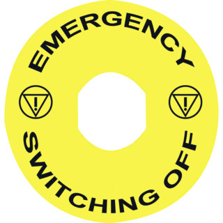 Schneider Electric etiket emergency switching off