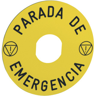 Schneider Electric etiket parada de emergencia 90 MM