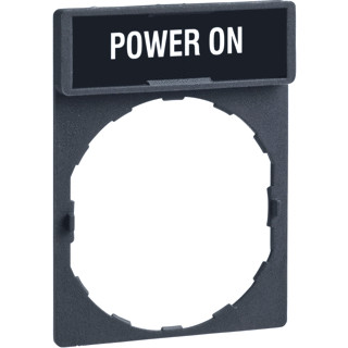Schneider Electric etikethouder+etiket power on