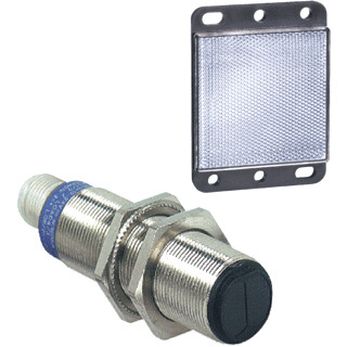 Schneider Electric fotocel pol.reflex M18 RVS no/NC PNP