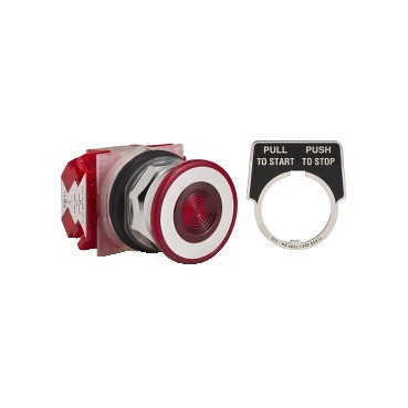 Schneider Electric Harmony 9001 K Harmony 9001K - drukknop Ø30MM + vuistslagkop Ø41MM - 2 standen - rood