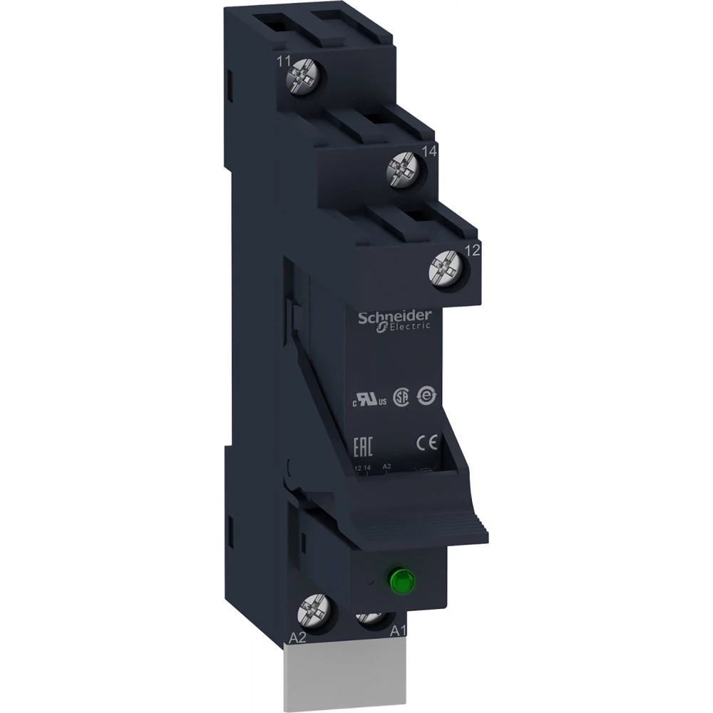 Schneider Electric Harmony Electromechanical Relays Interface Plug-in relay pre-assembled, 12 A, 1 co, led, protection mod