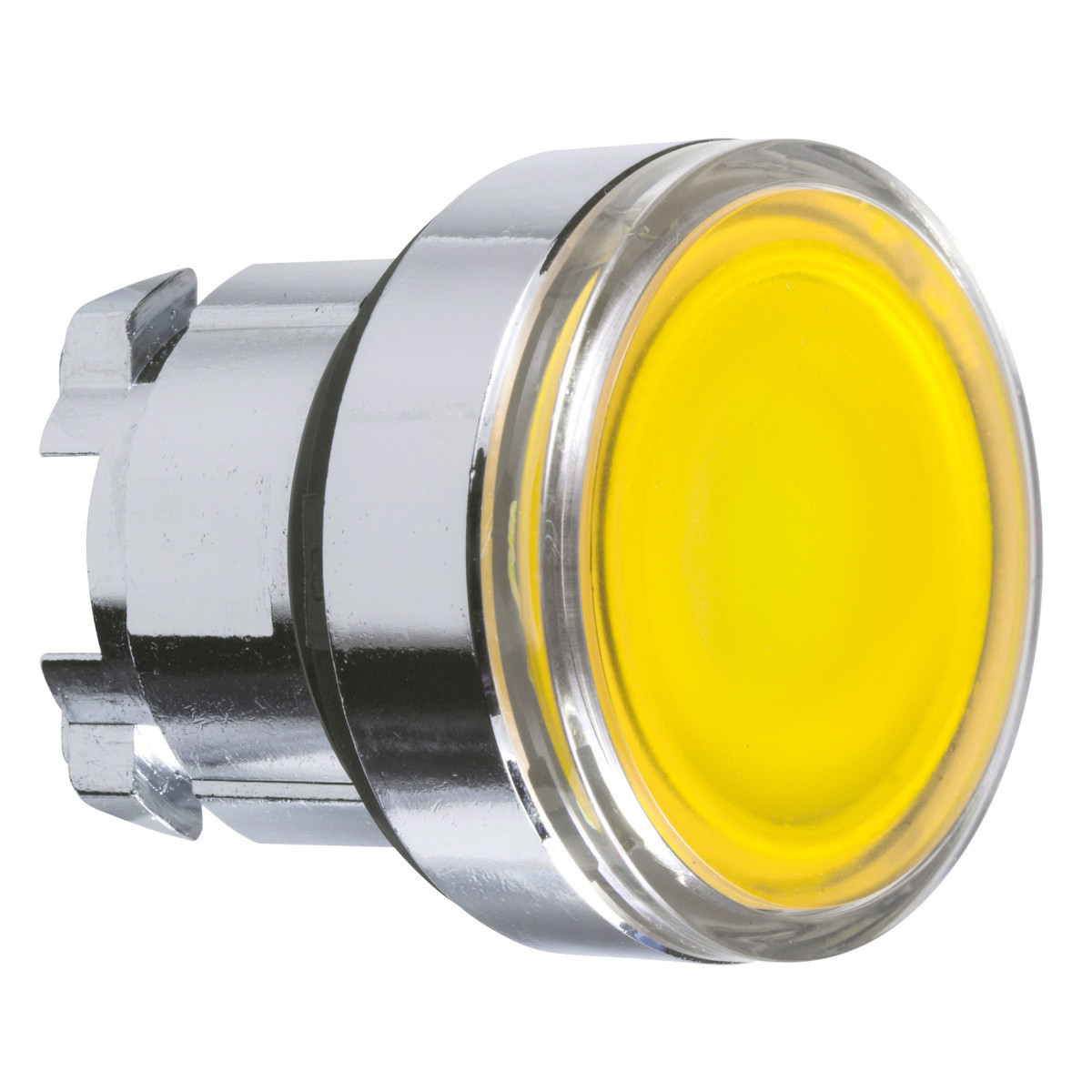 Harmony XB4, kop voor verzonken drukknop, geel, verlicht, led, terugve