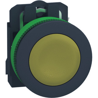 Schneider Electric kun.verz.drukknop geel 1 no