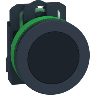 Schneider Electric kun.verz.drukknop zwart 1no