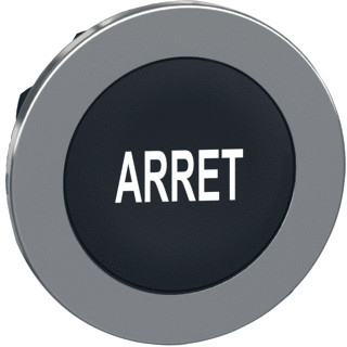 Schneider Electric met.verzonk.drukknop zwart "arret"