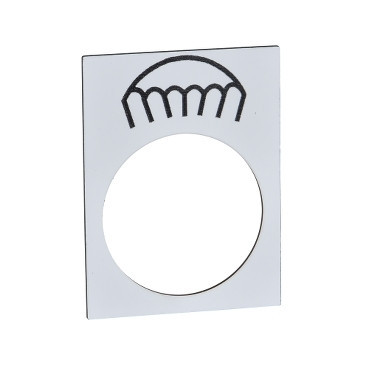 Schneider Electric Harmony XAC Pendant control station Harmony XB4 / XB5 - etiket - 30x40mm - met symbool - wit