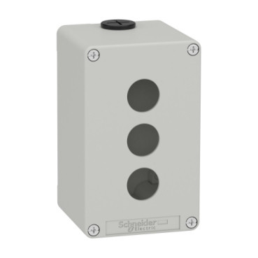Schneider Electric Harmony XAP, XB2 SL Lege Behuizing - zamak - grijs ral 7035 - 3 uitsparingen - Ø22 MM - 80