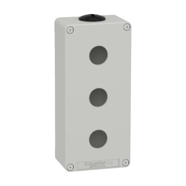 Schneider Electric Harmony XAP, XB2 SL Lege Behuizing - zamak - grijs ral 7035 - 3 uitsparingen - Ø22 MM - 80