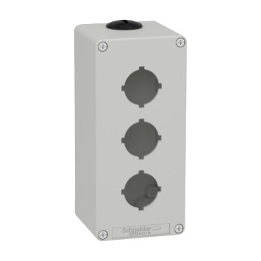 Schneider Electric Harmony XAP, XB2 SL Lege Behuizing - zamak - grijs ral 7035 - 3 uitsparingen - Ø30 MM - 80