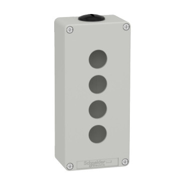 Schneider Electric Harmony XAP, XB2 SL Lege Behuizing - zamak - grijs ral 7035 - 4 uitsparingen - Ø22 MM - 80