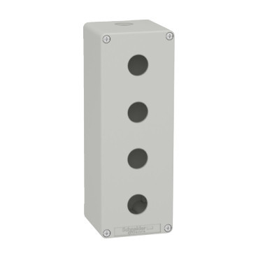 Schneider Electric Harmony XAP, XB2 SL Lege Behuizing - zamak - grijs ral 7035 - 4 uitsparingen - Ø22 MM - 80