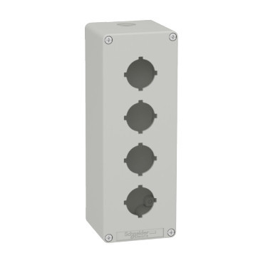 Schneider Electric Harmony XAP, XB2 SL Lege Behuizing - zamak - grijs ral 7035 - 4 uitsparingen - Ø30 MM - 80