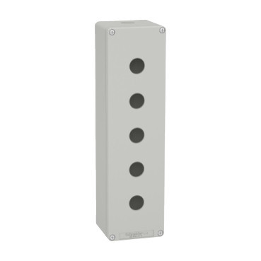 Schneider Electric Harmony XAP, XB2 SL Lege Behuizing - aluminium - grijs ral 7035 - 5 uitsparingen - Ø22 MM