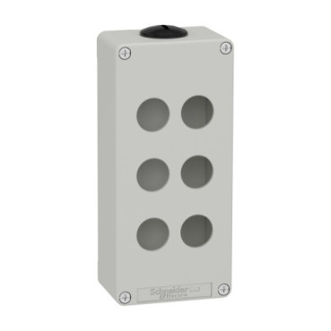 Schneider Electric Harmony XAP, XB2 SL Lege Behuizing - zamak - grijs ral 7035 - 6 uitsparingen - Ø22 MM - 80
