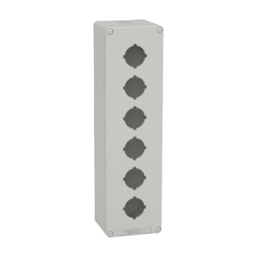 Schneider Electric Harmony XAP, XB2 SL Lege Behuizing - aluminium - grijs ral 7035 - 5 uitsparingen - Ø30 MM