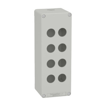 Schneider Electric Harmony XAP, XB2 SL Lege Behuizing - zamak - grijs ral 7035 - 8 uitsparingen - Ø22 MM - 80