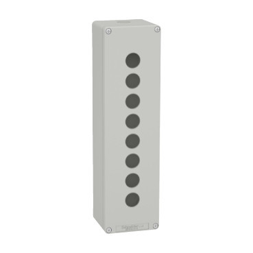 Schneider Electric Harmony XAP, XB2 SL Lege Behuizing - aluminium - grijs ral 7035 - 8 uitsparingen - Ø22 MM