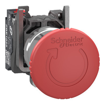 Schneider Electric Harmony XB4 Noodstopschakelaar, harmony XB4, metaal, rode paddenstoel 40MM, 22MM,