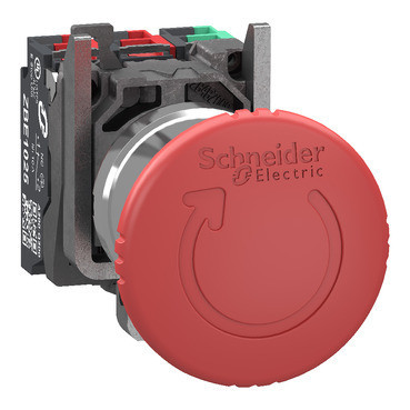 Schneider Electric Harmony XB4 Noodstopschakelaar, harmony XB4, metaal, rode paddenstoel 40MM, 22MM,