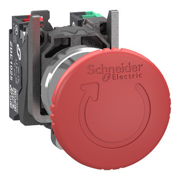 Schneider Electric Harmony XB4 Noodstopschakelaar, harmony XB4, metaal, rode paddenstoel 40MM, 22MM,