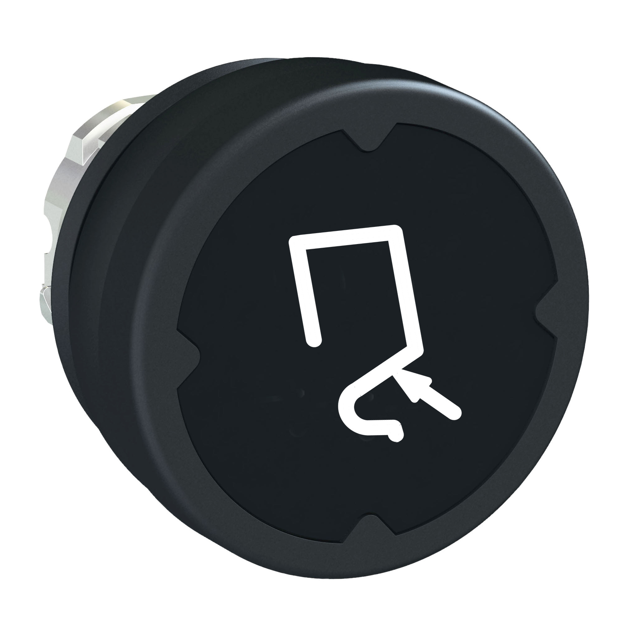 Schneider Electric Harmony XB4 Drukknop Ruwe omgeving - met markering - 90° gedraaid - zwart