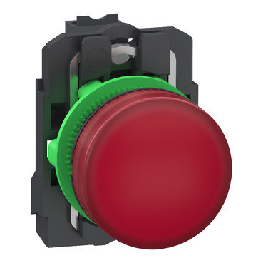 Schneider Electric Harmony XB5 Controlelampje, harmony XB5, grijs plastic, rood, 22MM, universele led