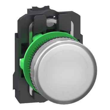 Schneider Electric Harmony XB5 Controlelampje, harmony XB5, grijs plastic, wit, 22MM, universele led,