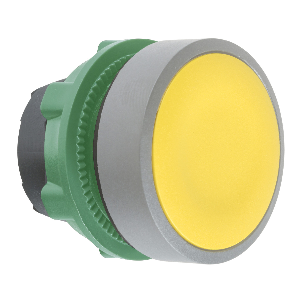 Schneider Electric Harmony XB5 Yellow Flush pushbutton head push push colour plated grey