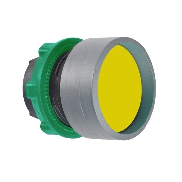 Schneider Electric Harmony XB5 Yellow Pushbutton head recessed colour plated grey