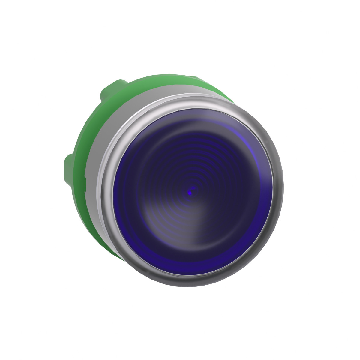 Schneider Electric Harmony XB5 Blue Flush illumiated pushbutton head for integral led CP grey