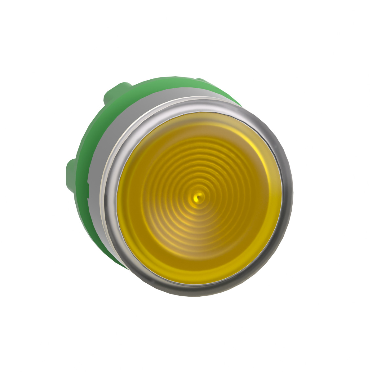 Schneider Electric Harmony XB5 Yellow Flush illumiated pushbutton head for integral led CP grey