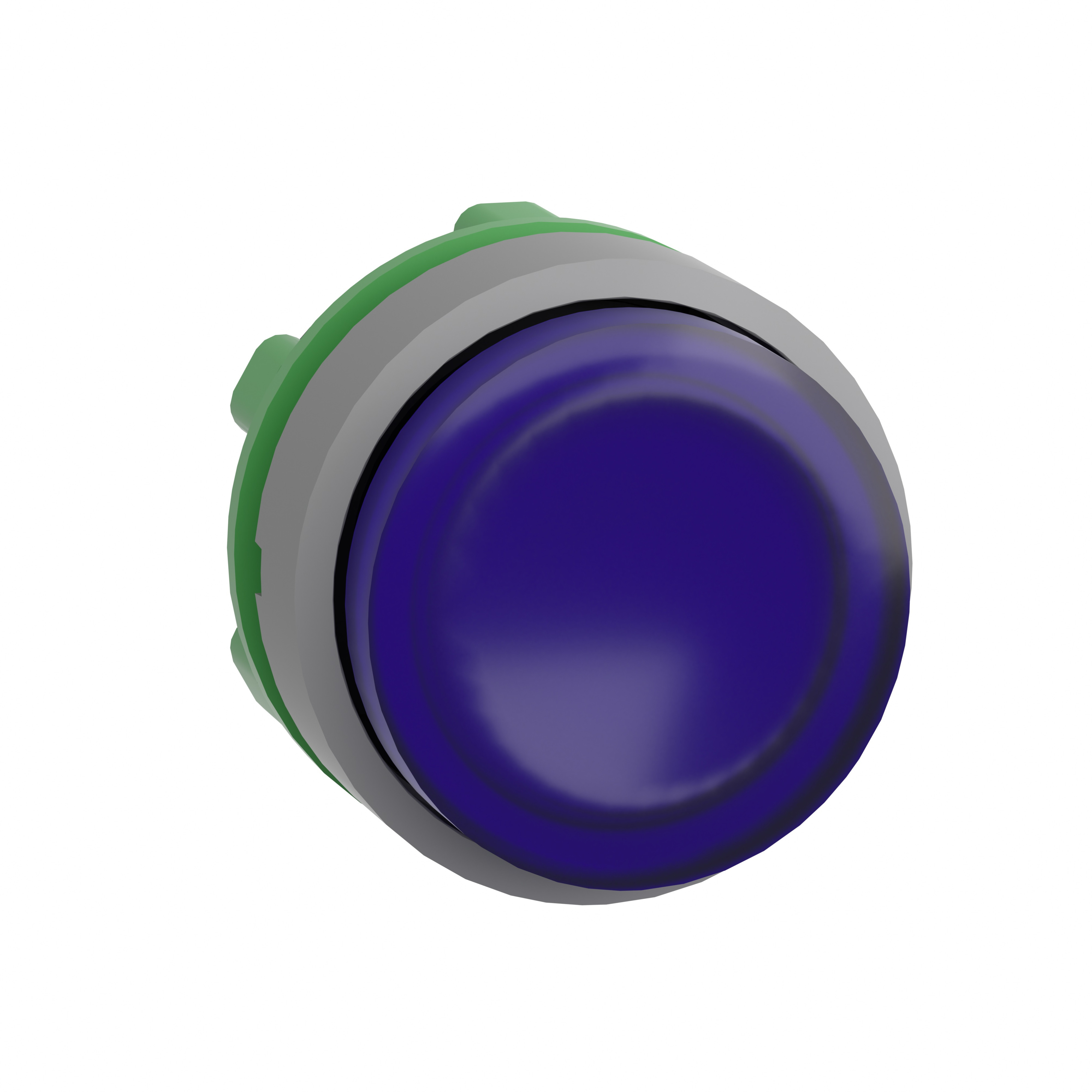 Schneider Electric Harmony XB5 Blue Projecting illum pushbutton head for integral led CP grey