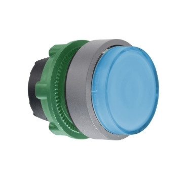 Schneider Electric Harmony XB5 Blue Projecting illumiated pushbutton head for integral CP grey